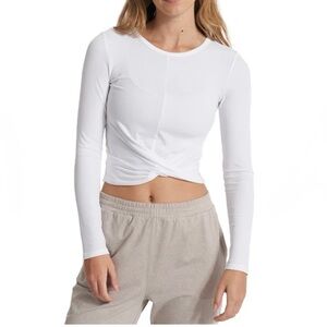 Vuori Women’s Cove Long Sleeve Twist Top White Size Small